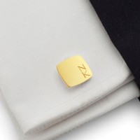 Złote spinki do koszuli z inicjałami | srebro 925 pozłacane | Dostępne w 10 czcionkach | ZD.126Gold